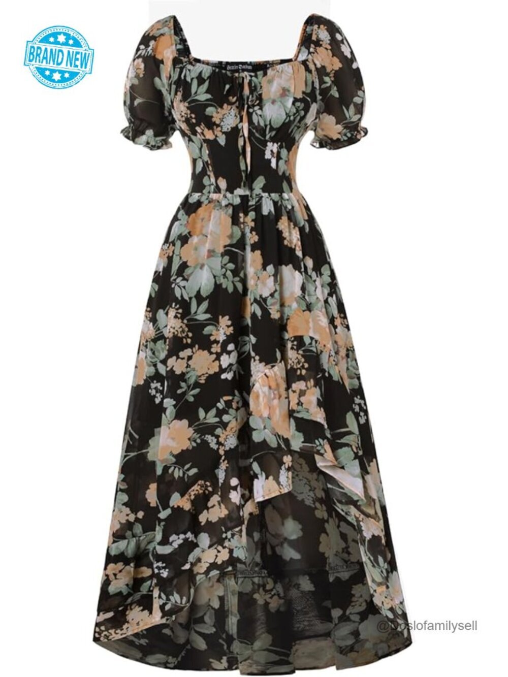 Floral Corset Chiffon Sundress Summer Wedding Guest